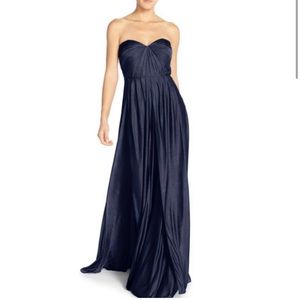 JENNY YOO Formal Maxi Gown Midnight Blue (Navy), multi-style wrap, Size 14